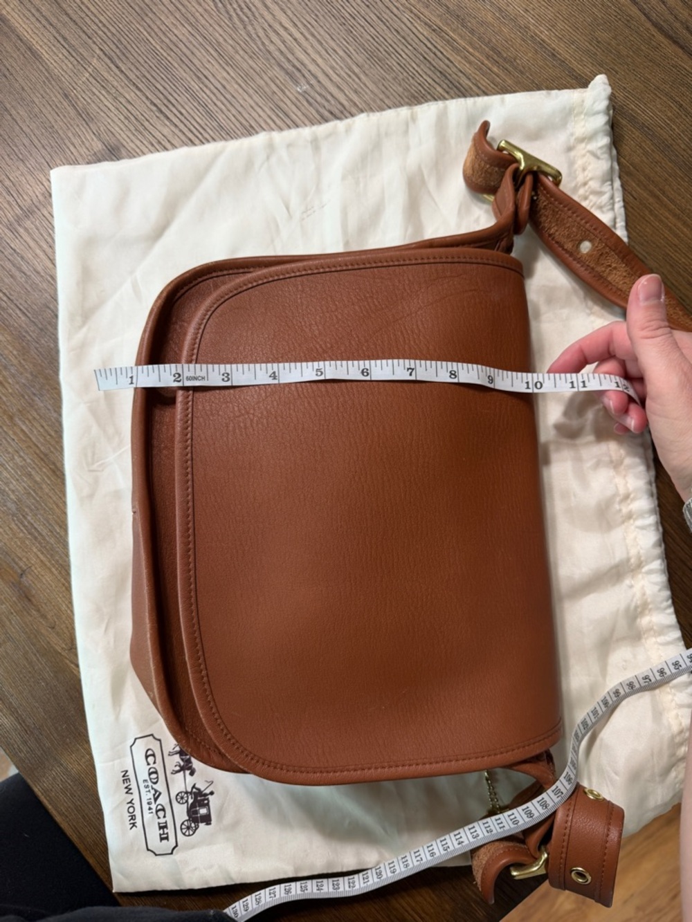 Coach Tan/Brown Leather Crossbody Bag - Picture 3 of 15